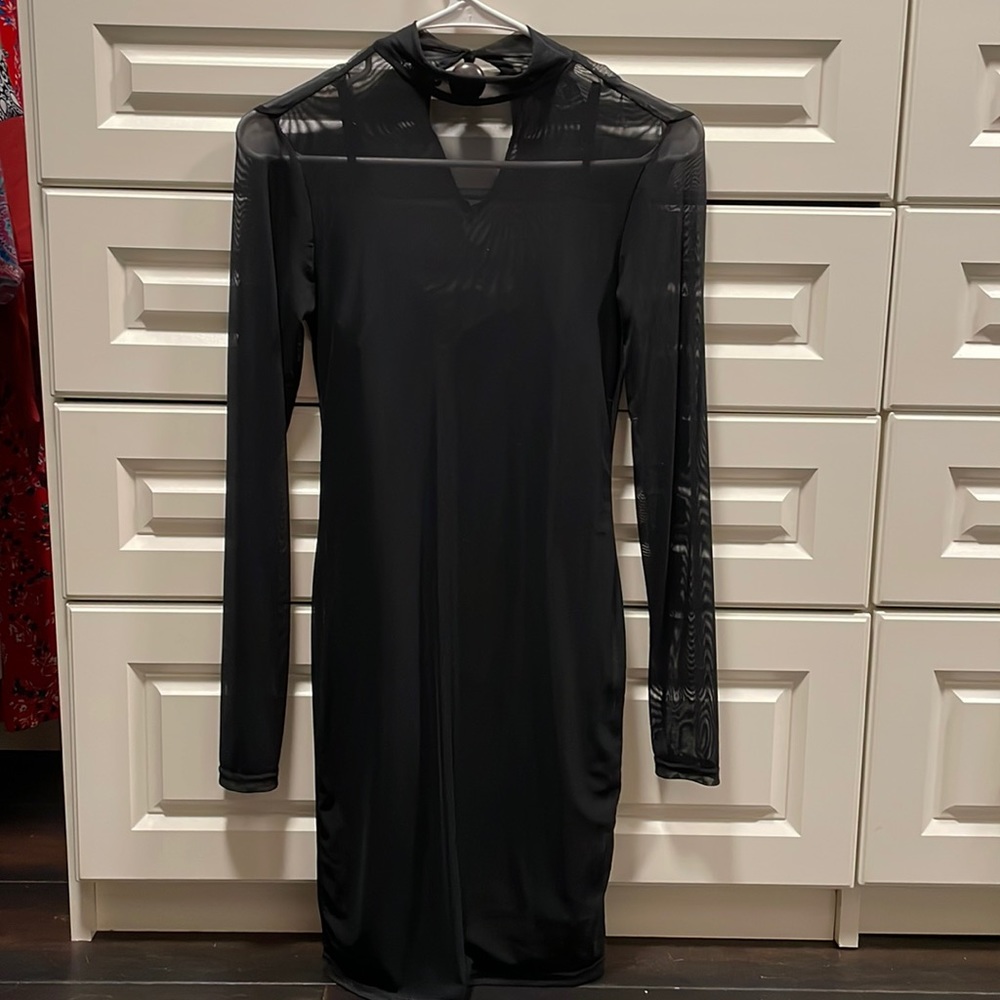 Black mesh dress